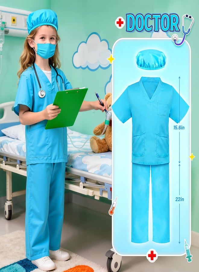 DISHIO Dress Up Clothes for Kids Pretend Role Play Costumes Trunk Toddlers Dress Up Costumes with Fireman Police Doctor Chef Kids Costume Dress Up for Boys Girls Birthday Party Age 3 to 6 - Image 2